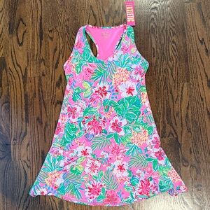 NWT Lilly Pulitzer Pink Tropical Floral Racerback Dress